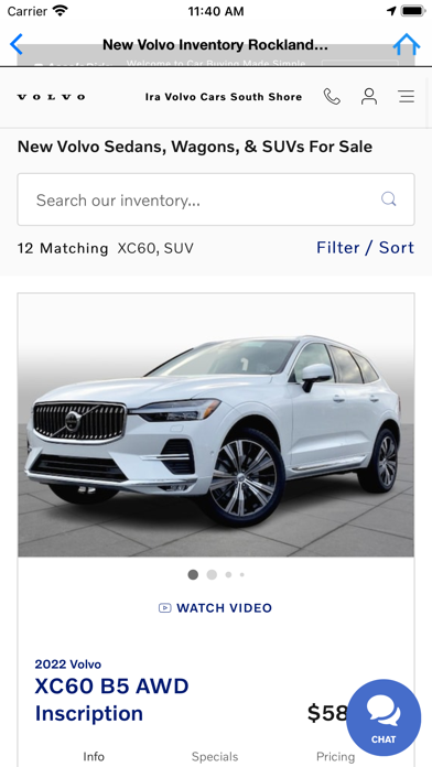 Ira Volvo Cars South Shore Screenshot