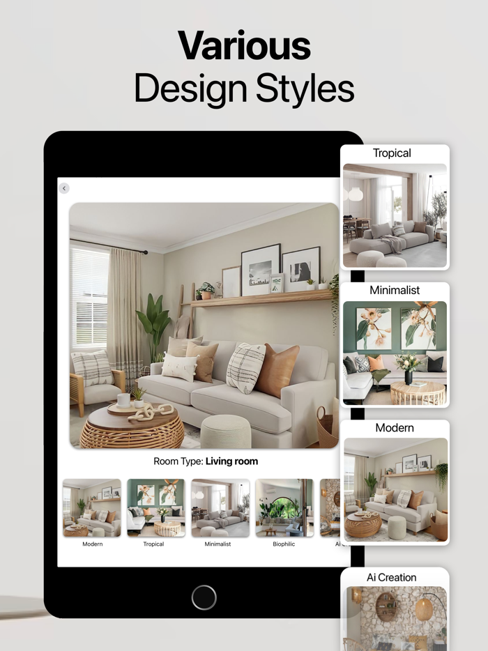 Interior AI Room Design Home