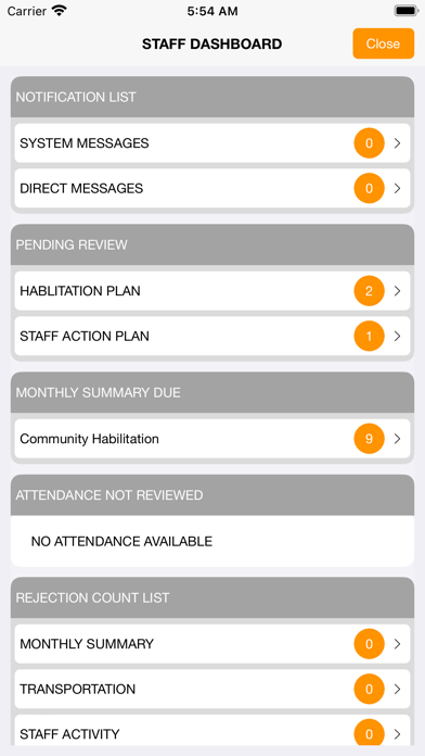 eVeroMobile Screenshot