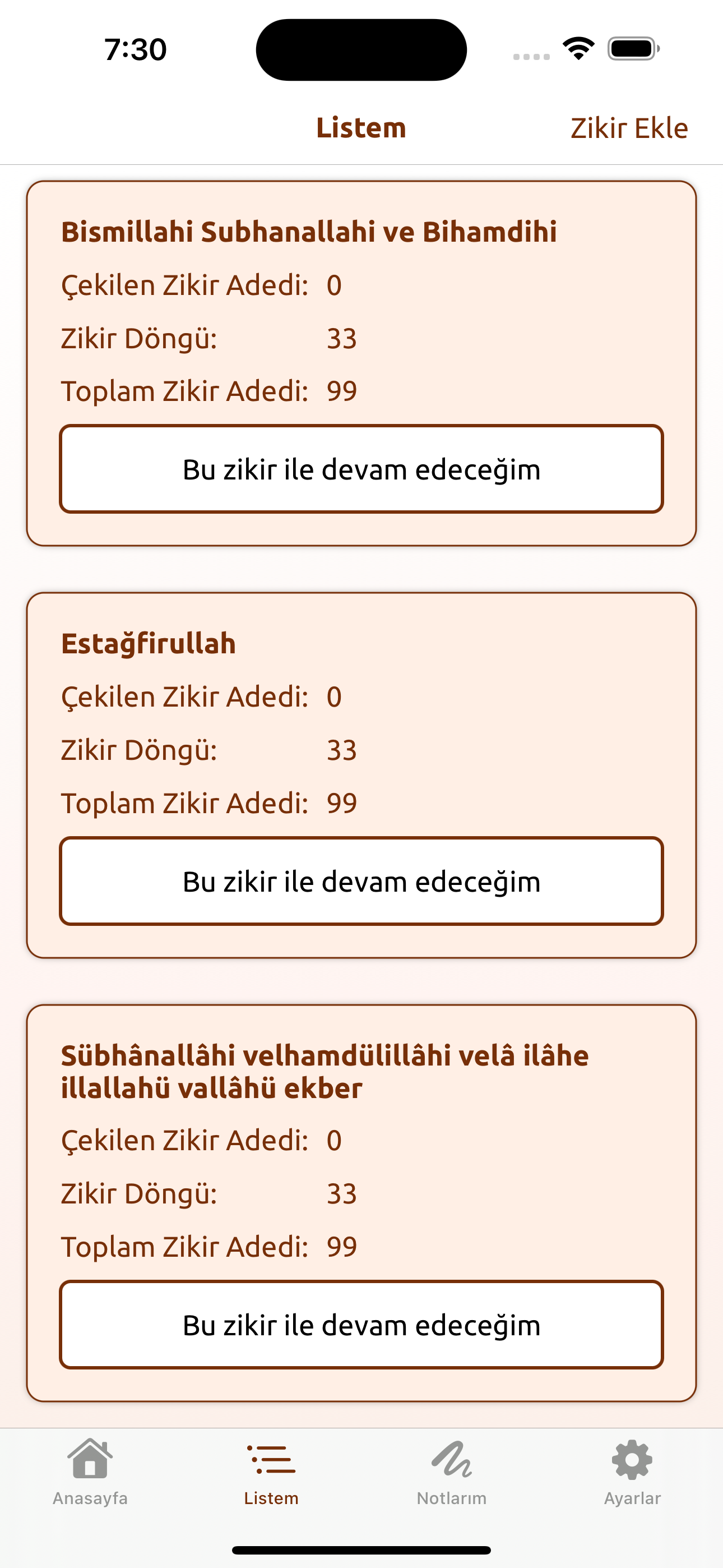 Cep Zikirmatik