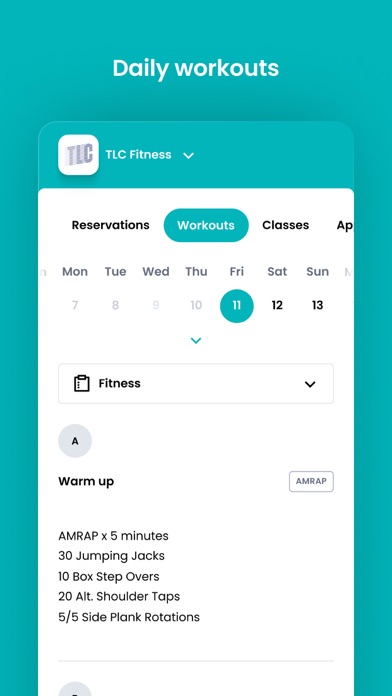 TLC Fitness Screenshot