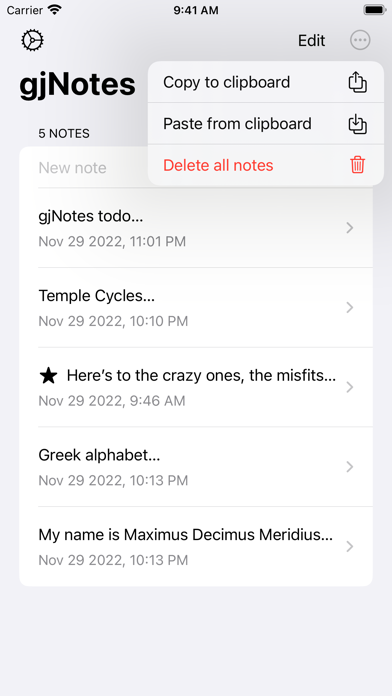 Screenshot #2 pour gjNotes