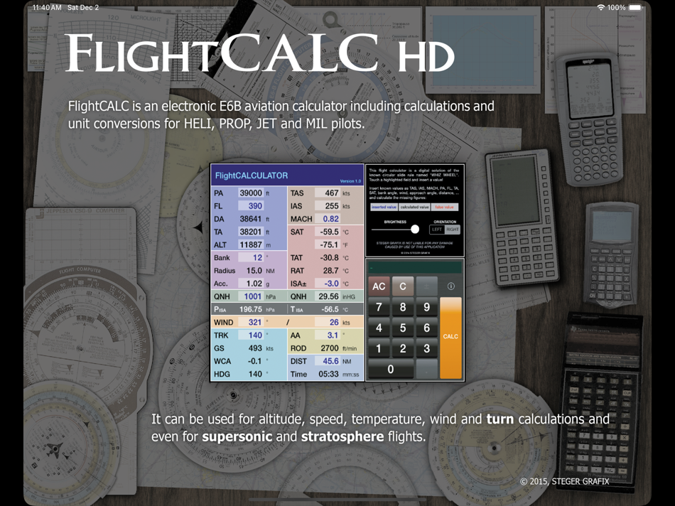 #1. FlightCALC-HD (iOS) 由: Steger Grafix