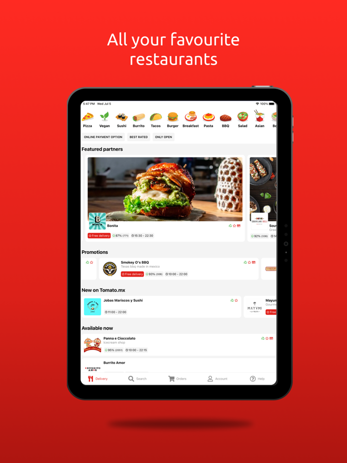 Tomato.mx - Food delivery