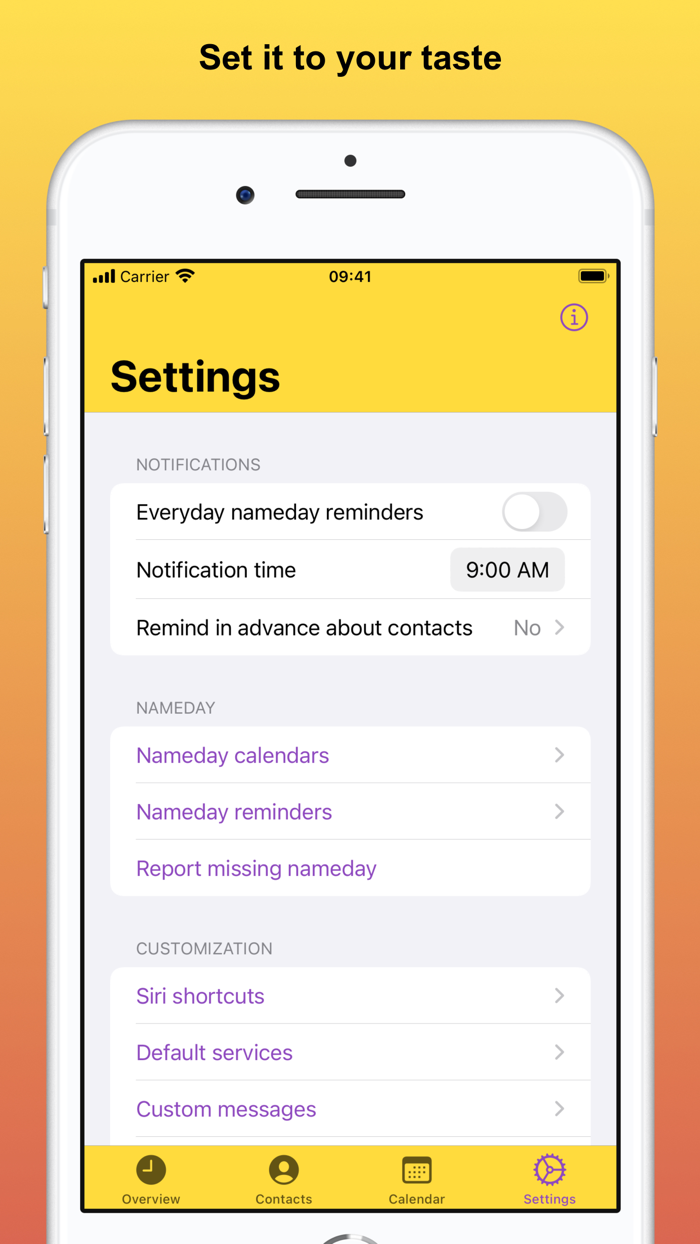 iDays - Namedays and Birthdays