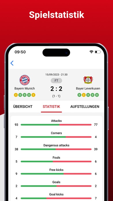 Bundesliga Live Score Screenshot