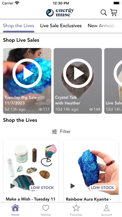 Energy Muse Live Sales Screenshot