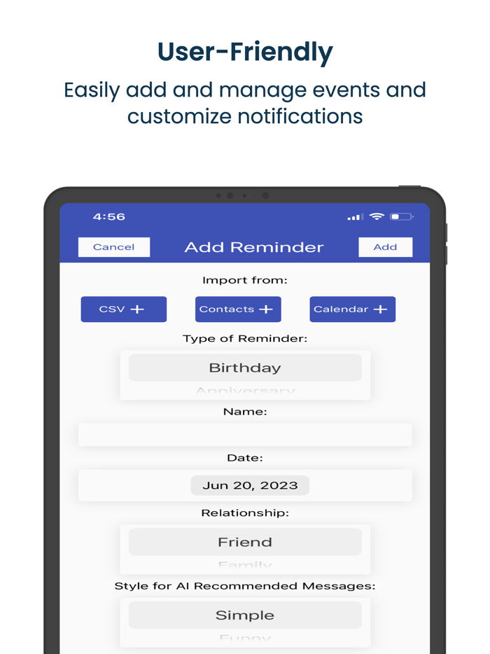 Birthday AI Reminders and Cards