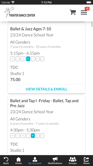 Theater Dance Center Screenshot