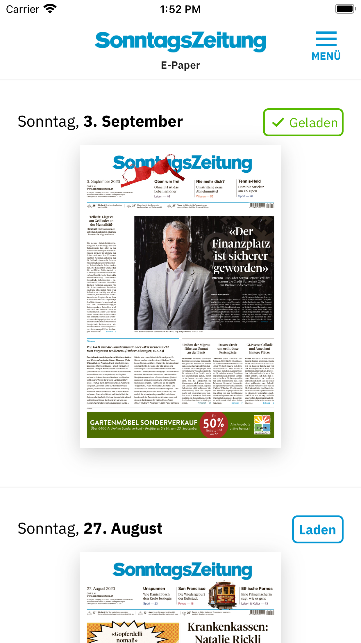 SonntagsZeitung E-Paper