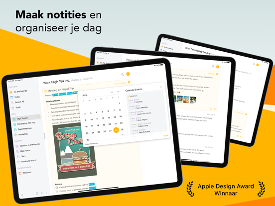 Agendanotities – Met Kalender iPad app afbeelding 1