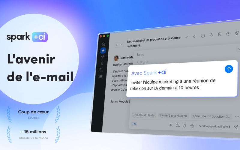 Screenshot #1 pour Spark Mail - E-mail avec IA