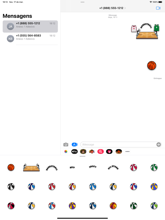 Screenshot #4 pour Super Basketball Stickers