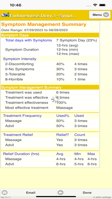 EndometriosisDiary3 Screenshot