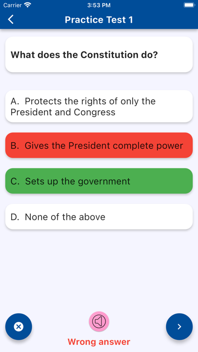 US Citizenship Exam 2024 Screenshot