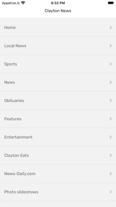 Clayton News Screenshot