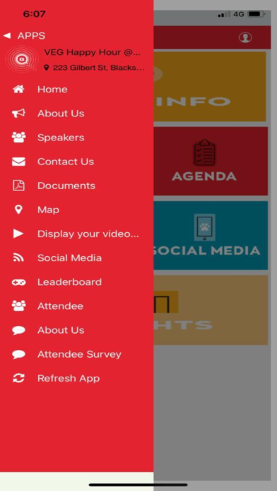 VEG Events Screenshot