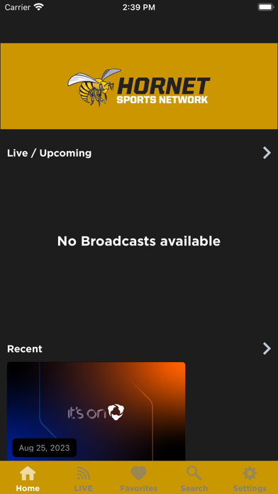 Hornet Sports Network Screenshot