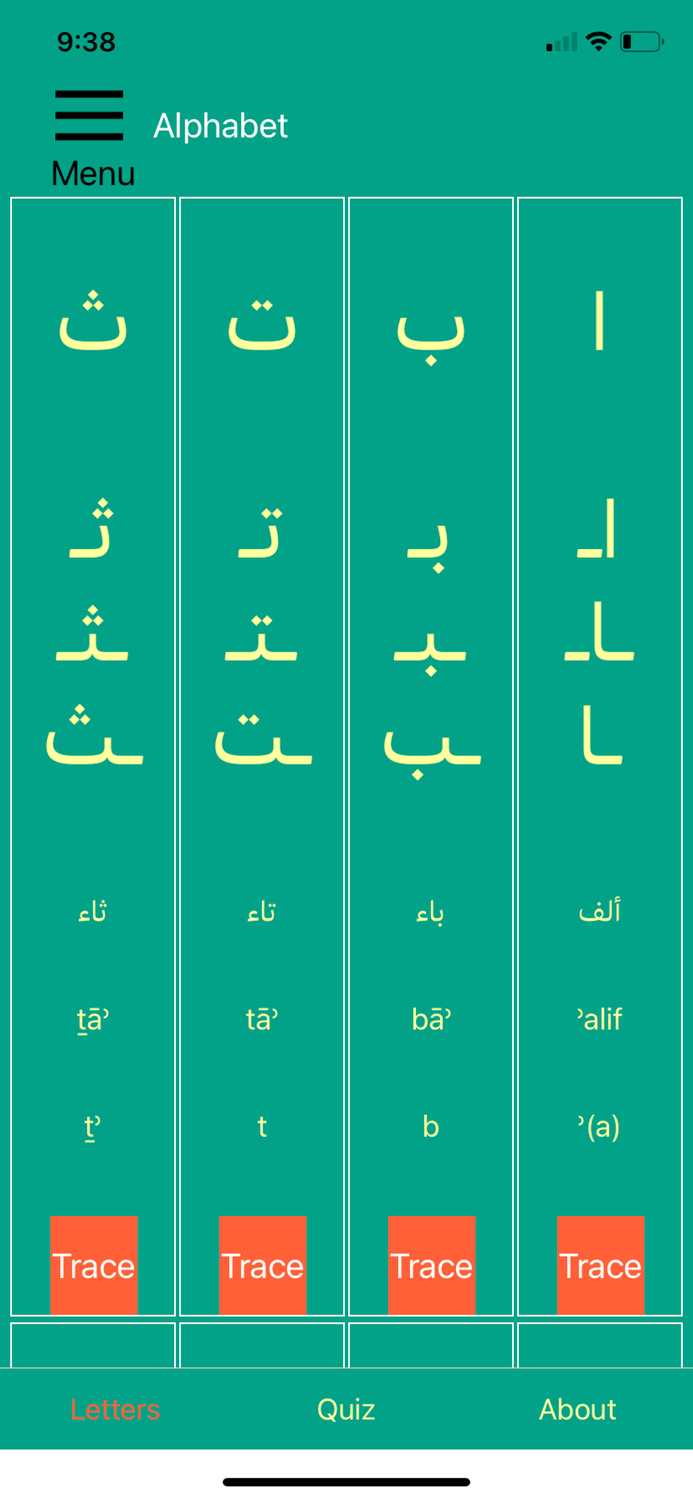 Learn Arabic Script