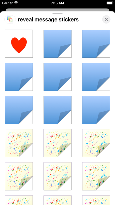 reveal message stickers Screenshot