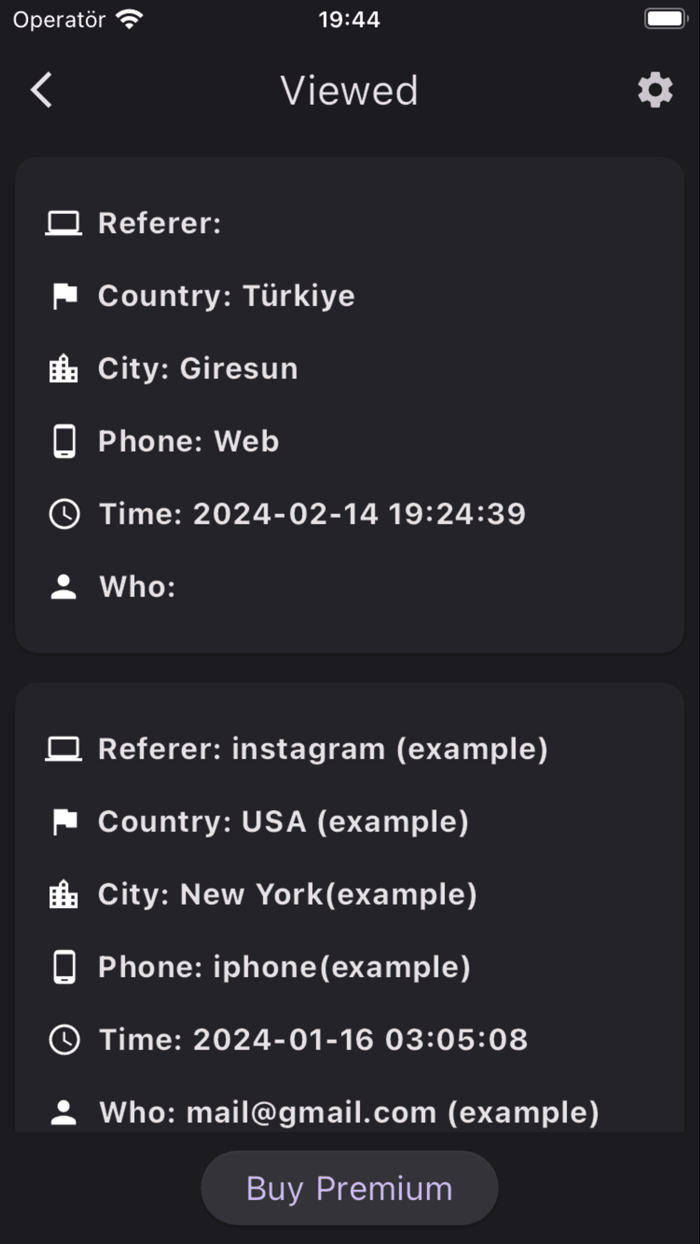 Viewed My Profile Link