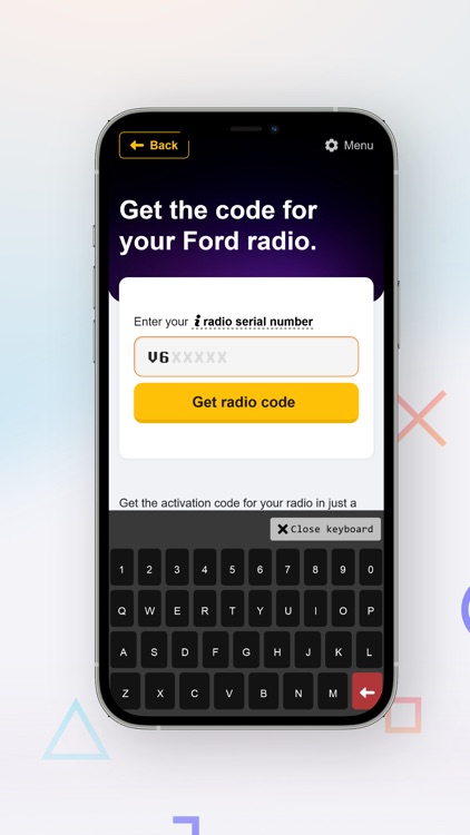 Ford Radio Code Generator