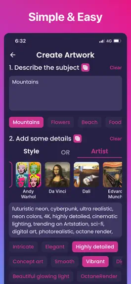 Game screenshot Vivid - AI Art Generator hack