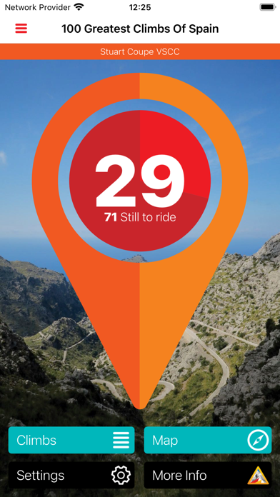 Screenshot 1 of 100 Climbs of Spain App