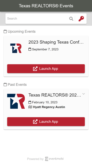 Texas REALTORS® Events Screenshot
