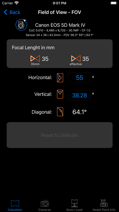 Panorama Calculator Pro Screenshot