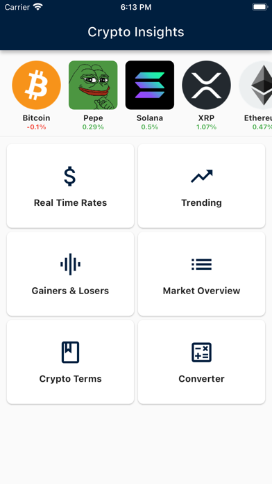 Crypto Insights - Price & Info Screenshot