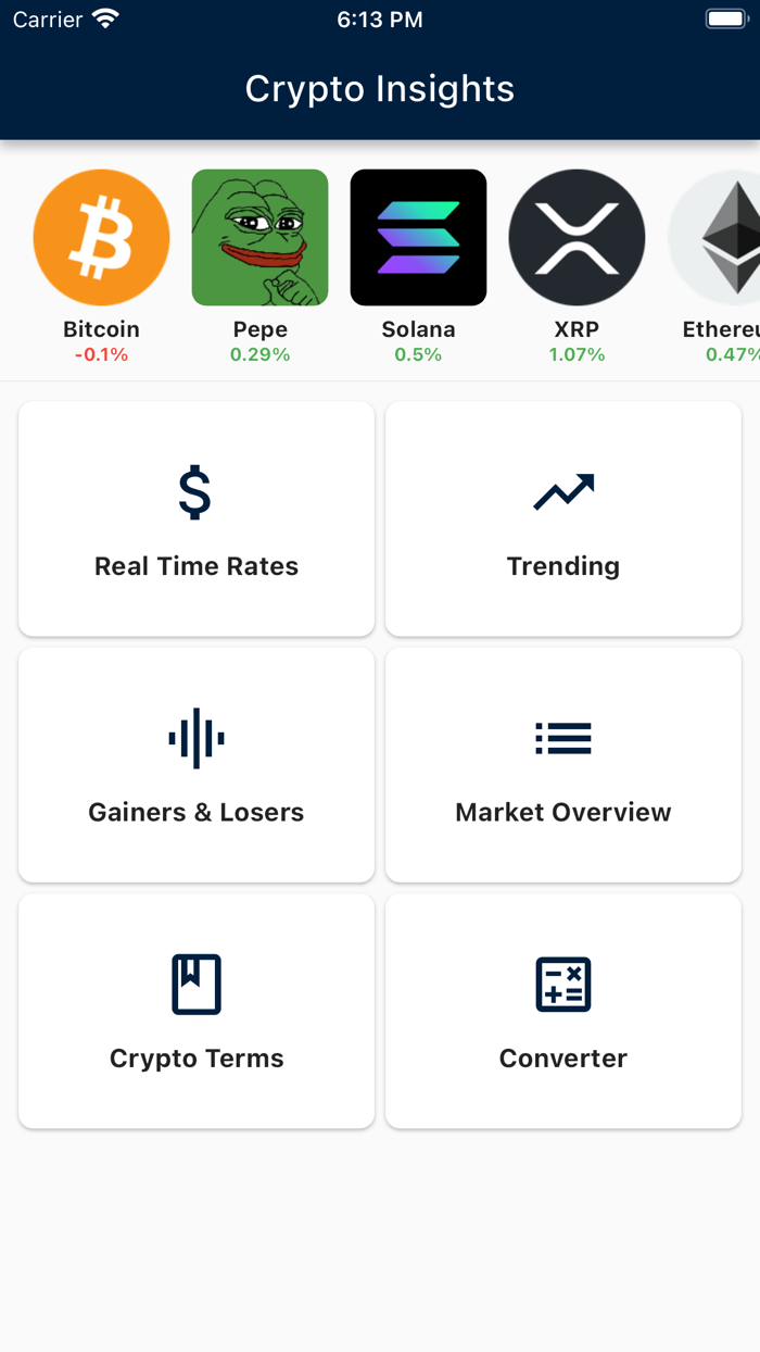 Crypto Insights - Price and Info