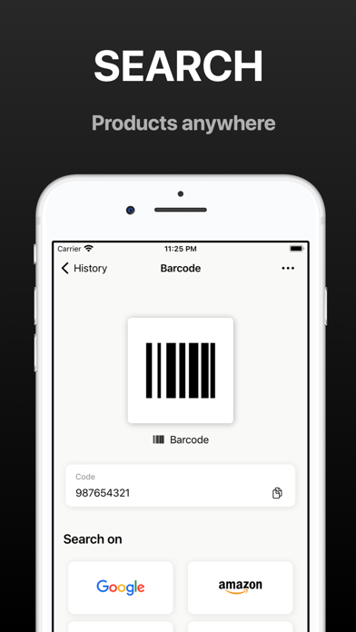 QR Code & Barcode Scanner app. Screenshot