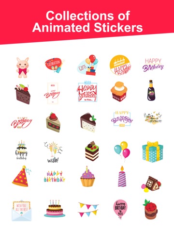 Animated Birthday Sticker Packのおすすめ画像3