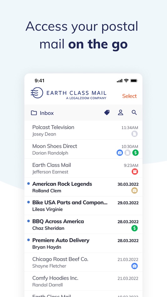 #3. Earth Class Mail: Mailbox Scan (iOS) 由: LegalZoom.com