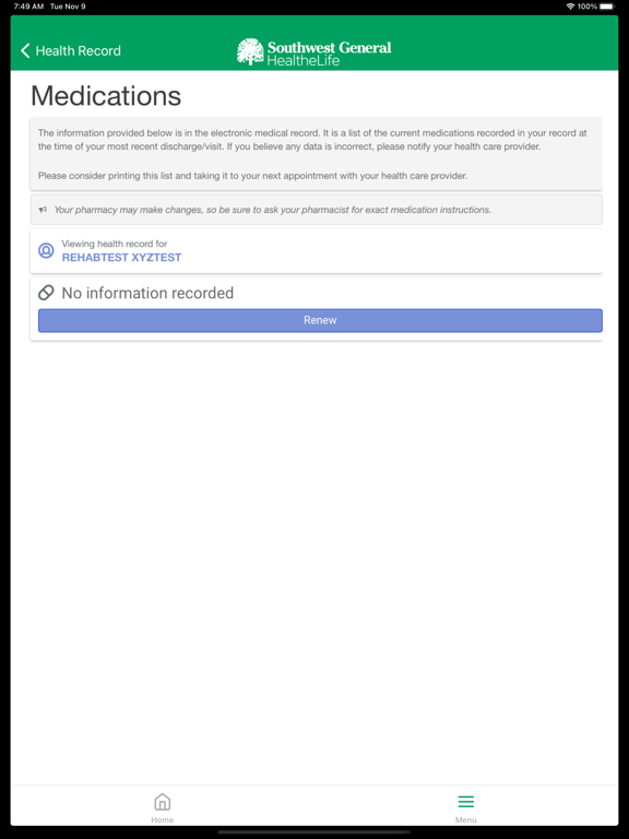 App screenshot