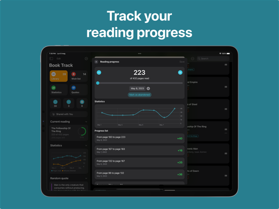 Book Tracker: Reading list iPad app afbeelding 4