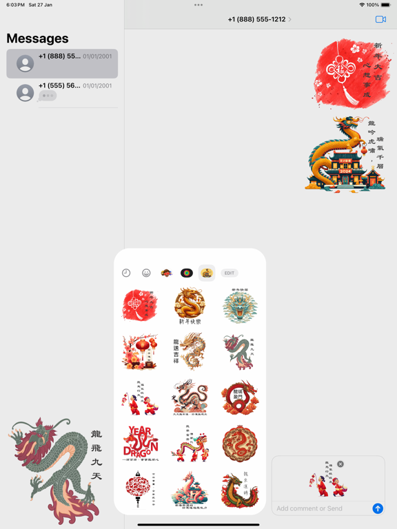 Screenshot #5 pour Lunar New Year Wishes Stickers