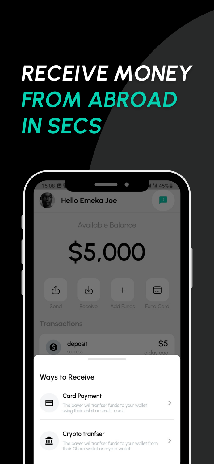 Ohere Wallet - Pay and Get Paid