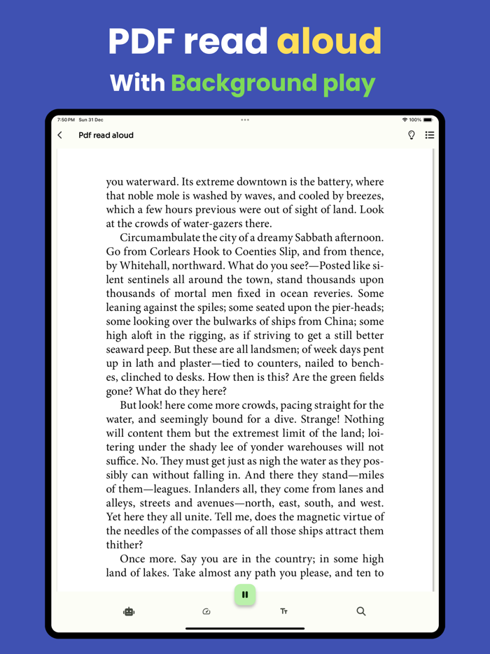 PDF read aloud - TTS