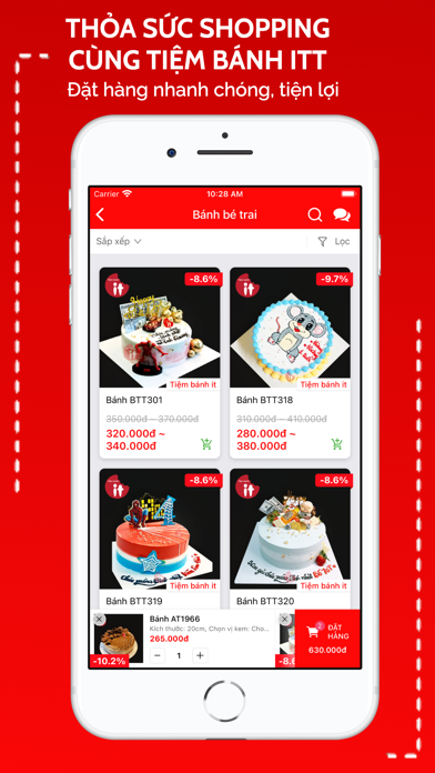 Tiembanhitt - Đặt bánh online Screenshot