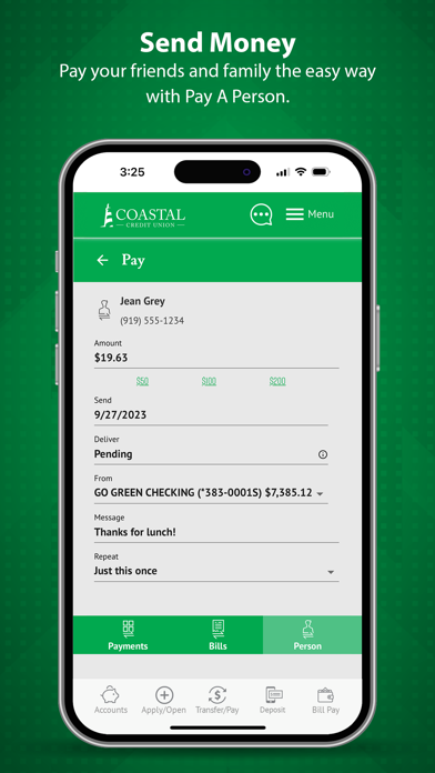 Coastal Credit Union Screenshot