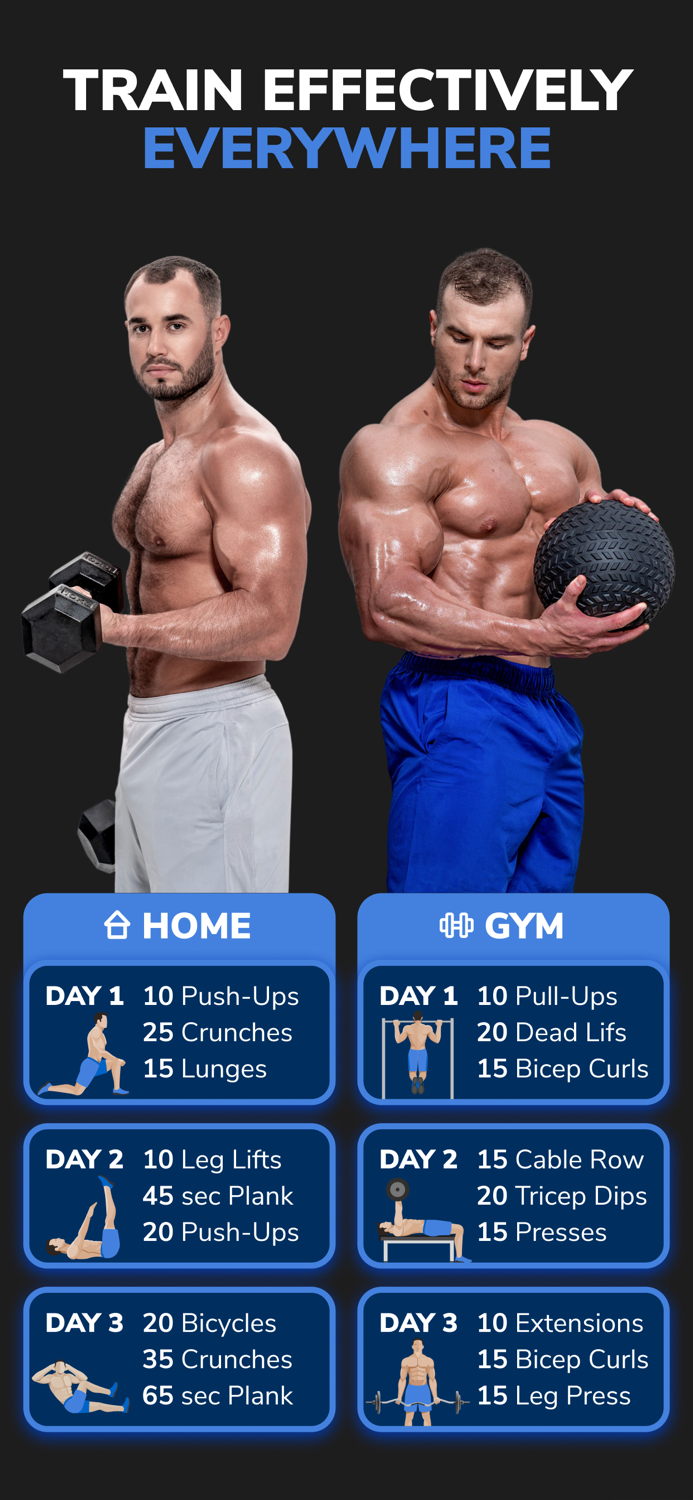 Workouts For Men Gym and Home