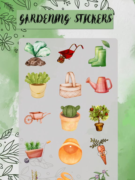 Screenshot #6 pour Watercolor Gardening Sticker