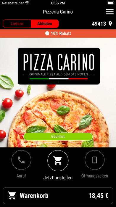 Pizzeria Carino Screenshot