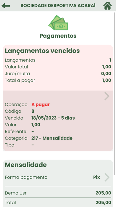 Clube Acaraí Screenshot