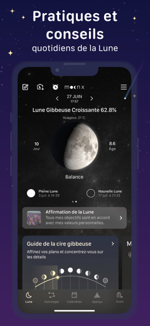 ‎MoonX: Calendrier lunaire Capture d'écran