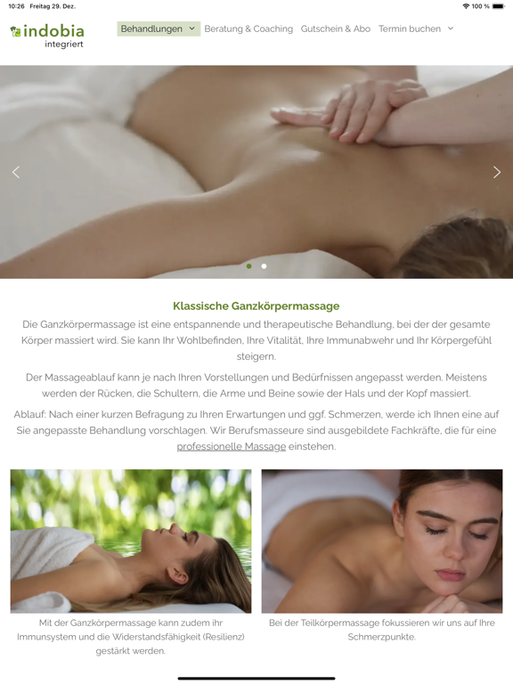 Screenshot #5 pour indobia - Massage Thun