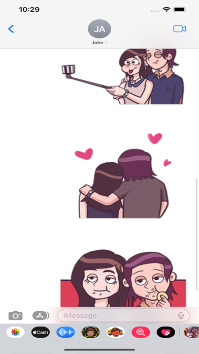 Cute Lovers Couple Stickers Screenshot
