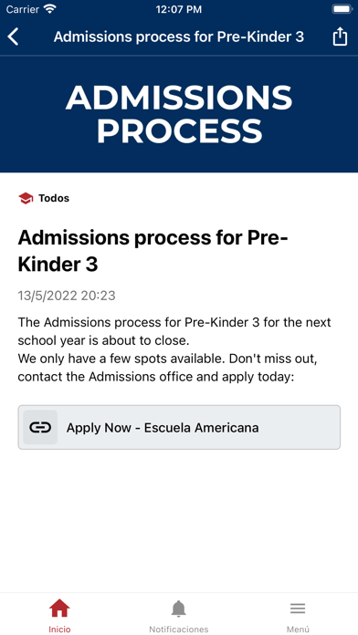 Escuela Americana El Salvador Screenshot